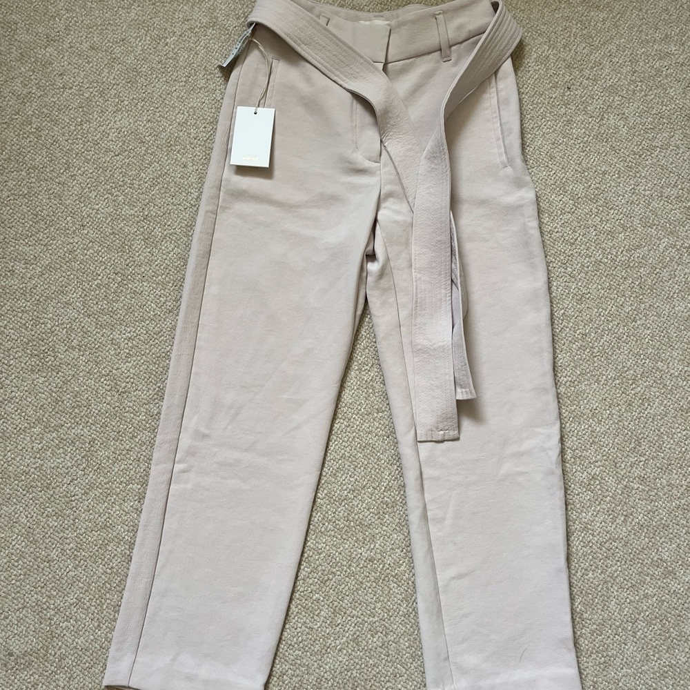 Aritzia tie front vin gris pants